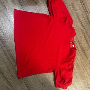 Vibrant Red Short Sleeve Top